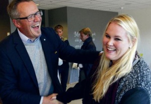  - TALENTJEGER: Jon Uthus i NHO Trøndelag har tro på at satsingen på Talentverket kan bære frukter og ønsker Kristina Brend lykke til.